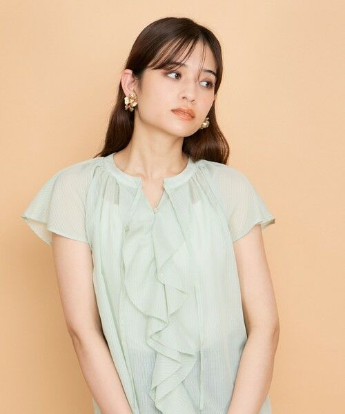 QUEENS COURT / クイーンズコート シャツ・ブラウス | シアーストライプリボンブラウス≪セットアップ対応/手洗い可能≫ | 詳細10