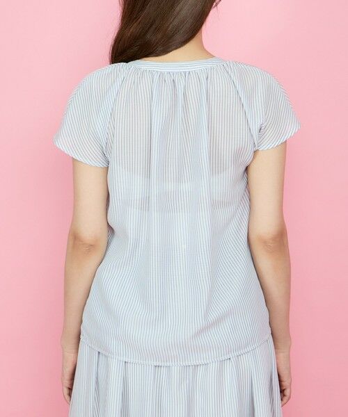 QUEENS COURT / クイーンズコート シャツ・ブラウス | シアーストライプリボンブラウス≪セットアップ対応/手洗い可能≫ | 詳細23