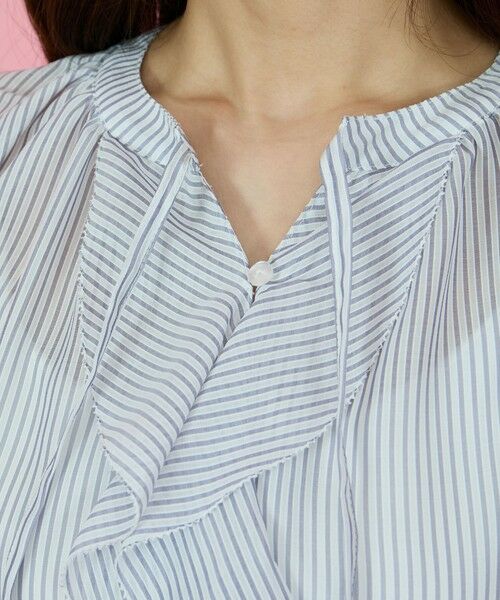 QUEENS COURT / クイーンズコート シャツ・ブラウス | シアーストライプリボンブラウス≪セットアップ対応/手洗い可能≫ | 詳細24