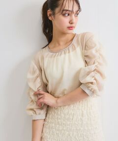 QUEENS COURT / クイーンズコート シャツ・ブラウス | クラッシュジョーゼットトップス≪手洗い可能≫