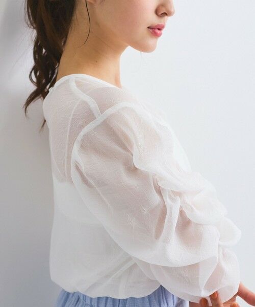 QUEENS COURT / クイーンズコート シャツ・ブラウス | クラッシュジョーゼットトップス≪手洗い可能≫ | 詳細4