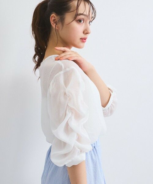 QUEENS COURT / クイーンズコート シャツ・ブラウス | クラッシュジョーゼットトップス≪手洗い可能≫ | 詳細2