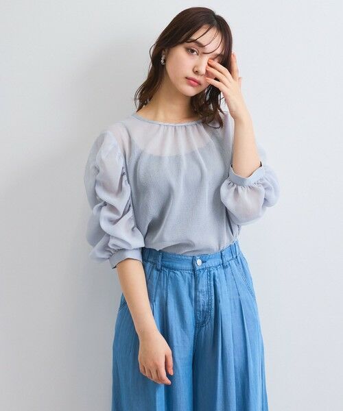 QUEENS COURT / クイーンズコート シャツ・ブラウス | クラッシュジョーゼットトップス≪手洗い可能≫ | 詳細7