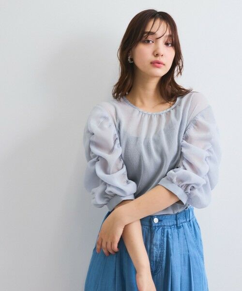 QUEENS COURT / クイーンズコート シャツ・ブラウス | クラッシュジョーゼットトップス≪手洗い可能≫ | 詳細8