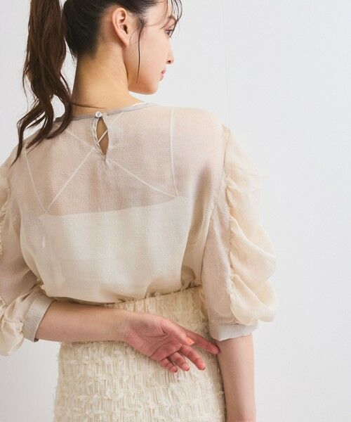 QUEENS COURT / クイーンズコート シャツ・ブラウス | クラッシュジョーゼットトップス≪手洗い可能≫ | 詳細12