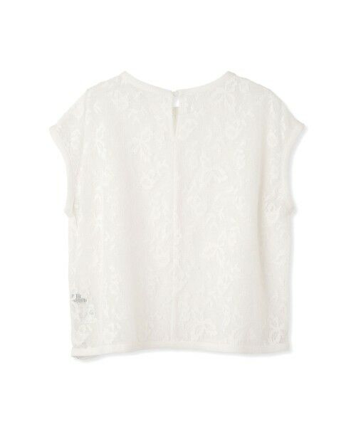 QUEENS COURT / クイーンズコート シャツ・ブラウス | ラッセルレースフレンチスリーブトップス≪手洗い可能≫ | 詳細5