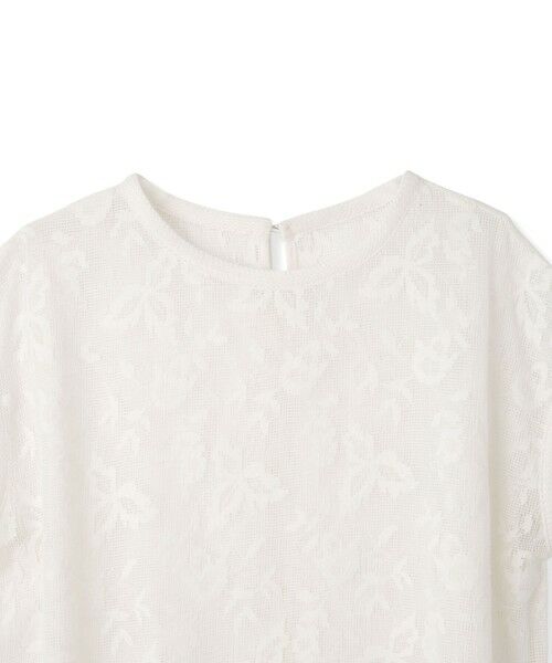 QUEENS COURT / クイーンズコート シャツ・ブラウス | ラッセルレースフレンチスリーブトップス≪手洗い可能≫ | 詳細6