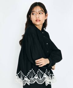 QUEENS COURT / クイーンズコート シャツ・ブラウス | スカラップ刺繍レースブラウス≪手洗い可能≫