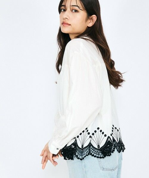QUEENS COURT / クイーンズコート シャツ・ブラウス | スカラップ刺繍レースブラウス≪手洗い可能≫ | 詳細2