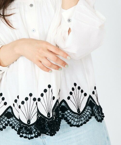 QUEENS COURT / クイーンズコート シャツ・ブラウス | スカラップ刺繍レースブラウス≪手洗い可能≫ | 詳細3
