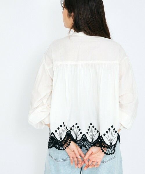 QUEENS COURT / クイーンズコート シャツ・ブラウス | スカラップ刺繍レースブラウス≪手洗い可能≫ | 詳細5