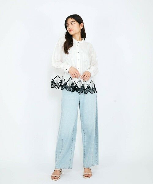 QUEENS COURT / クイーンズコート シャツ・ブラウス | スカラップ刺繍レースブラウス≪手洗い可能≫ | 詳細7