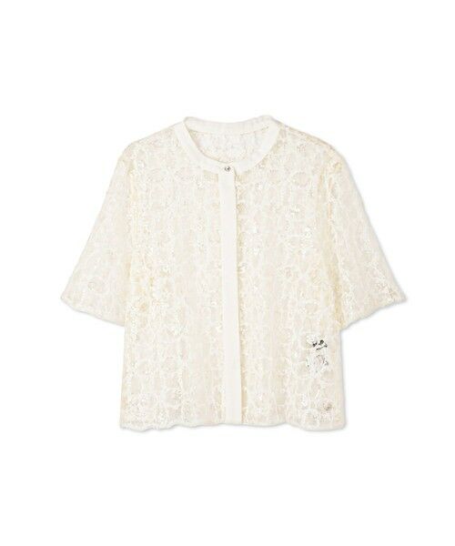 QUEENS COURT / クイーンズコート シャツ・ブラウス | スパンコールチュールブラウス≪手洗い可能≫ | 詳細5