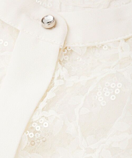 QUEENS COURT / クイーンズコート シャツ・ブラウス | スパンコールチュールブラウス≪手洗い可能≫ | 詳細6