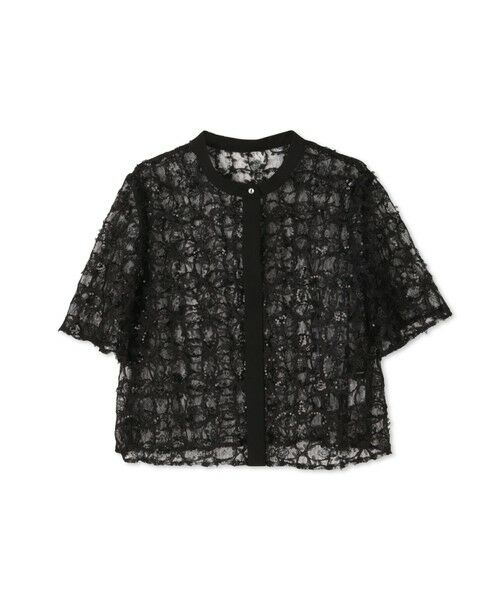 QUEENS COURT / クイーンズコート シャツ・ブラウス | スパンコールチュールブラウス≪手洗い可能≫ | 詳細12