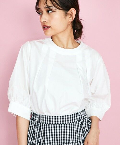 QUEENS COURT / クイーンズコート シャツ・ブラウス | バックジップタックブラウス≪セットアップ対応/洗濯機で洗える≫ | 詳細1