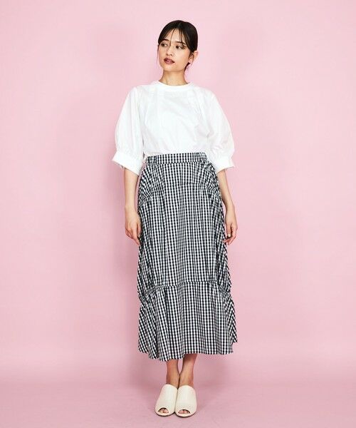 QUEENS COURT / クイーンズコート シャツ・ブラウス | バックジップタックブラウス≪セットアップ対応/洗濯機で洗える≫ | 詳細2