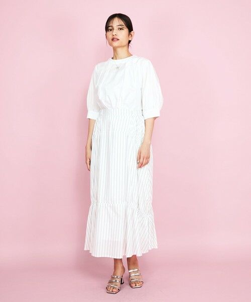 QUEENS COURT / クイーンズコート シャツ・ブラウス | バックジップタックブラウス≪セットアップ対応/洗濯機で洗える≫ | 詳細4