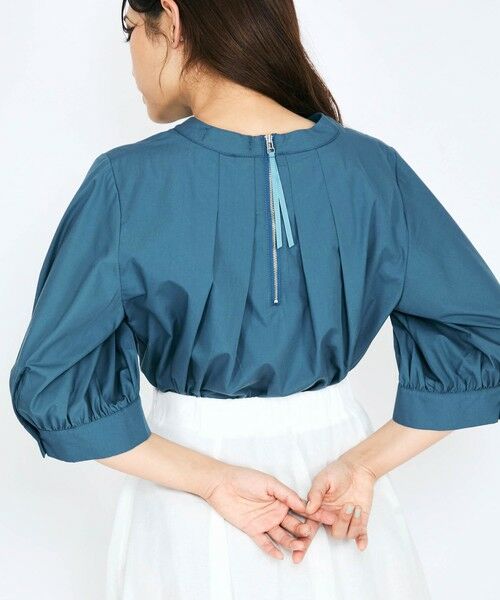 QUEENS COURT / クイーンズコート シャツ・ブラウス | バックジップタックブラウス≪セットアップ対応/洗濯機で洗える≫ | 詳細7