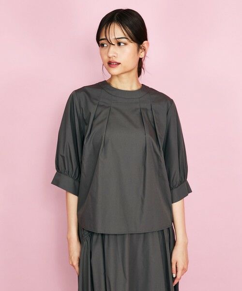 QUEENS COURT / クイーンズコート シャツ・ブラウス | バックジップタックブラウス≪セットアップ対応/洗濯機で洗える≫ | 詳細19