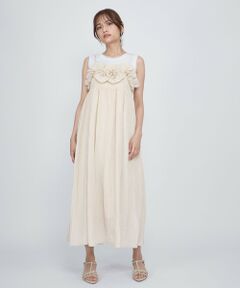 QUEENS COURT / クイーンズコート ロング・マキシ丈ワンピース | フリルキャミワンピース≪手洗い可能≫