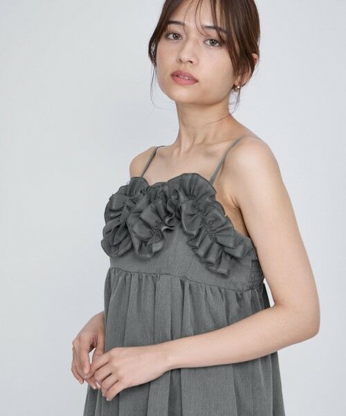 QUEENS COURT / クイーンズコート ロング・マキシ丈ワンピース | フリルキャミワンピース≪手洗い可能≫ | 詳細13