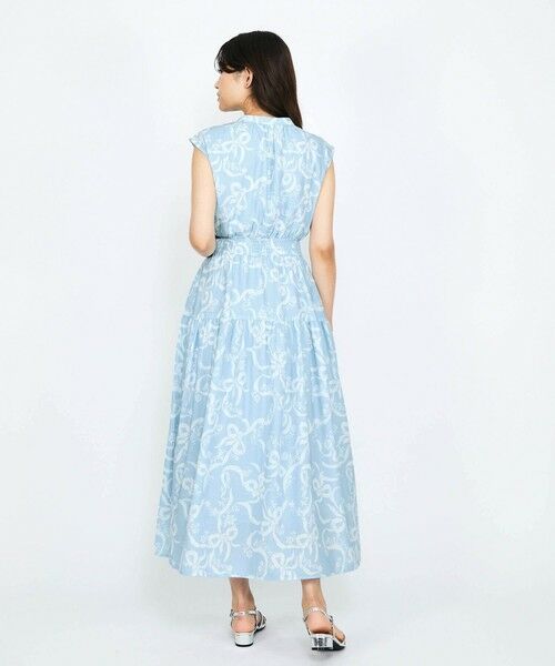 QUEENS COURT / クイーンズコート ロング・マキシ丈ワンピース | リボンフラワー柄ワンピース≪手洗い可能≫ | 詳細3