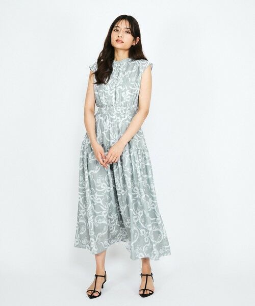 QUEENS COURT / クイーンズコート ロング・マキシ丈ワンピース | リボンフラワー柄ワンピース≪手洗い可能≫ | 詳細16