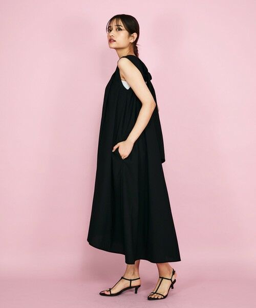 QUEENS COURT / クイーンズコート ロング・マキシ丈ワンピース | バックリボンワンピース≪手洗い可能≫ | 詳細4