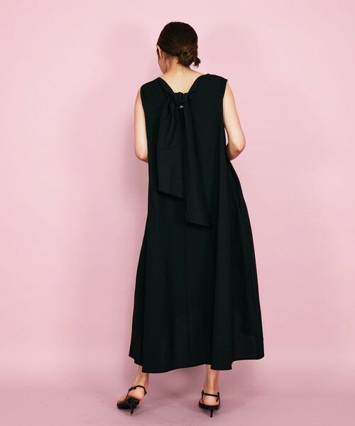 QUEENS COURT / クイーンズコート ロング・マキシ丈ワンピース | バックリボンワンピース≪手洗い可能≫ | 詳細5