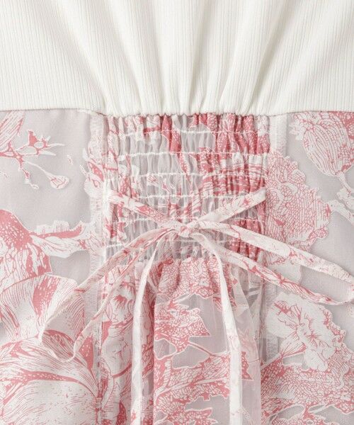 QUEENS COURT / クイーンズコート ロング・マキシ丈ワンピース | オパールボタニカルドッキングワンピース≪手洗い可能≫ | 詳細16