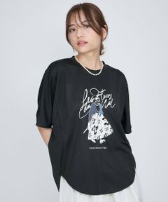 QUEENS COURT / クイーンズコート カットソー | ドールモチーフプロントTシャツ≪手洗い可能≫