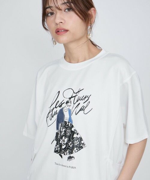 QUEENS COURT / クイーンズコート カットソー | ドールモチーフプロントTシャツ≪手洗い可能≫ | 詳細4