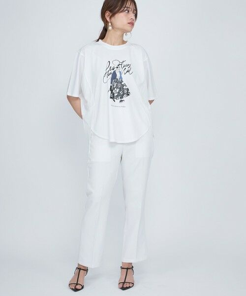 QUEENS COURT / クイーンズコート カットソー | ドールモチーフプロントTシャツ≪手洗い可能≫ | 詳細5