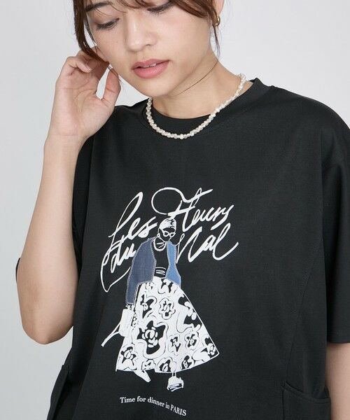 QUEENS COURT / クイーンズコート カットソー | ドールモチーフプロントTシャツ≪手洗い可能≫ | 詳細13