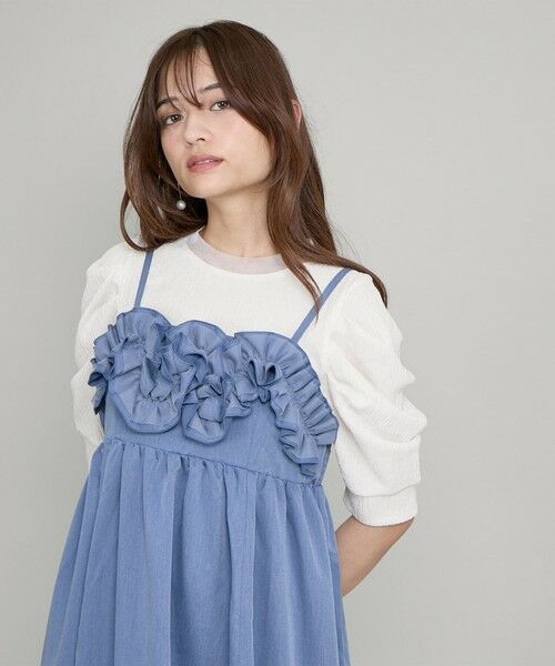 QUEENS COURT / クイーンズコート カットソー | サーマルカットタックスリーブトップス≪手洗い可能≫ | 詳細1