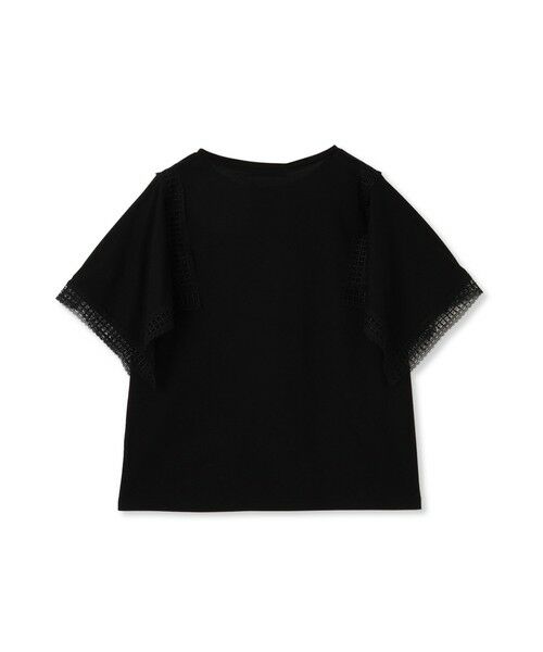 QUEENS COURT / クイーンズコート カットソー | レース使いスリーブシルケットカットソー≪手洗い可能≫ | 詳細12