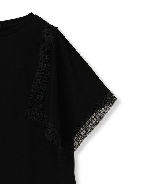 QUEENS COURT / クイーンズコート カットソー | レース使いスリーブシルケットカットソー≪手洗い可能≫ | 詳細14