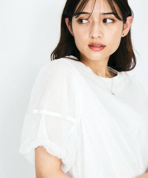 QUEENS COURT / クイーンズコート カットソー | ドットチュールレイヤードカットソー≪手洗い可能≫ | 詳細2