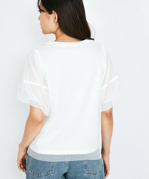 QUEENS COURT / クイーンズコート カットソー | ドットチュールレイヤードカットソー≪手洗い可能≫ | 詳細4