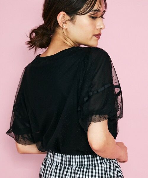 QUEENS COURT / クイーンズコート カットソー | ドットチュールレイヤードカットソー≪手洗い可能≫ | 詳細9