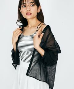 QUEENS COURT / クイーンズコート カットソー | カップ付きナローストラップボーダーキャミ≪手洗い可能≫