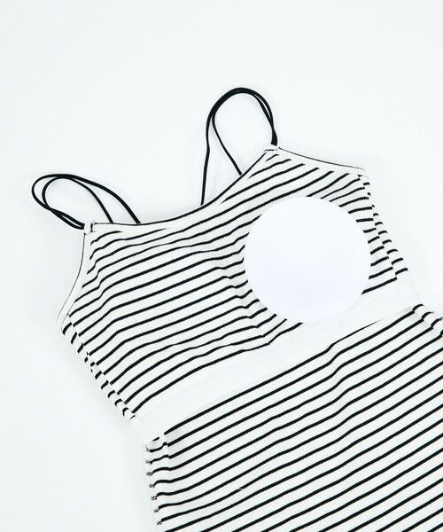 QUEENS COURT / クイーンズコート カットソー | カップ付きナローストラップボーダーキャミ≪手洗い可能≫ | 詳細9