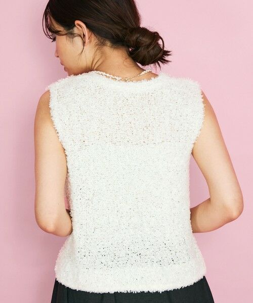 QUEENS COURT / クイーンズコート ニット・セーター | 蝶々ヤーンニットベスト≪手洗い可能≫ | 詳細3