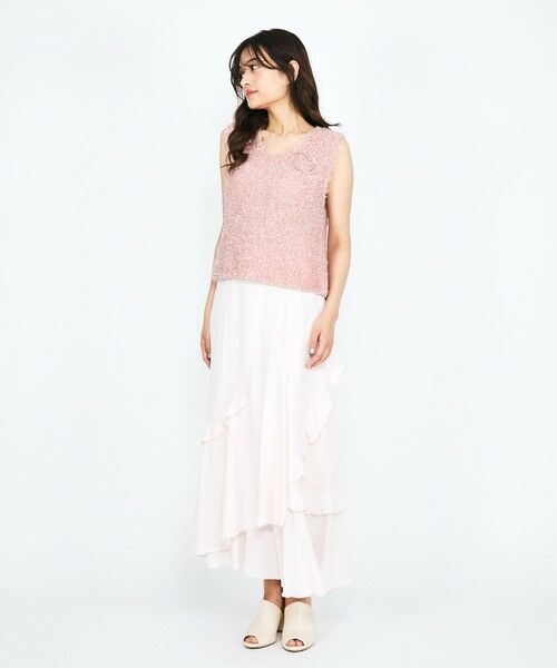 QUEENS COURT / クイーンズコート ニット・セーター | 蝶々ヤーンニットベスト≪手洗い可能≫ | 詳細9