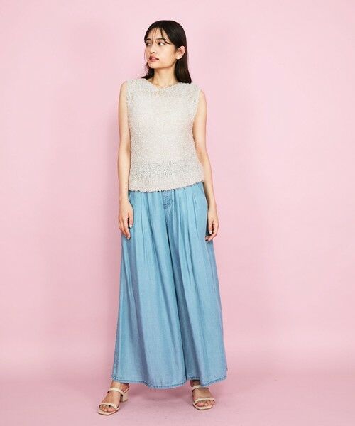 QUEENS COURT / クイーンズコート ニット・セーター | 蝶々ヤーンニットベスト≪手洗い可能≫ | 詳細15