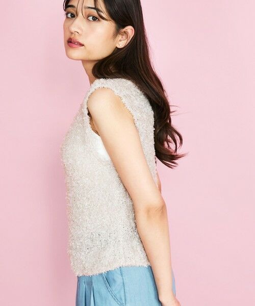 QUEENS COURT / クイーンズコート ニット・セーター | 蝶々ヤーンニットベスト≪手洗い可能≫ | 詳細12