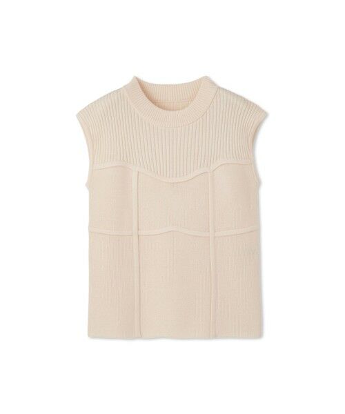 QUEENS COURT / クイーンズコート ニット・セーター | ビスチェ風切替えニットノースリトップス≪手洗い可能≫ | 詳細4