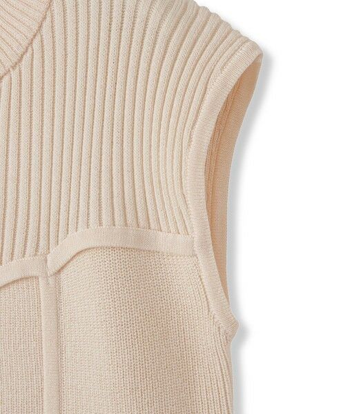 QUEENS COURT / クイーンズコート ニット・セーター | ビスチェ風切替えニットノースリトップス≪手洗い可能≫ | 詳細7