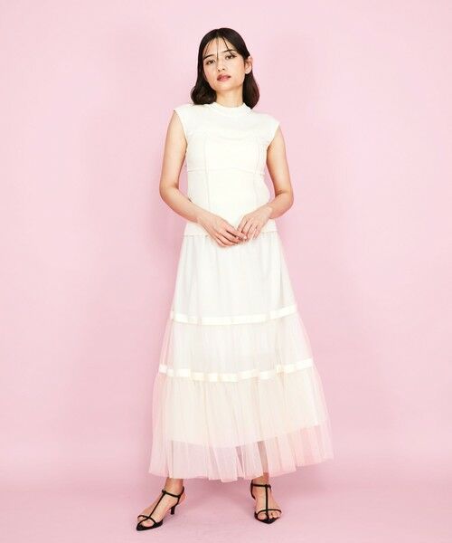 QUEENS COURT / クイーンズコート ニット・セーター | ビスチェ風切替えニットノースリトップス≪手洗い可能≫ | 詳細3